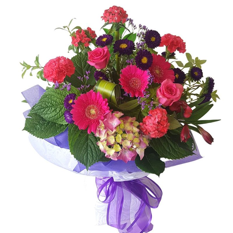 Small Hot Pink and Purple Bouquet