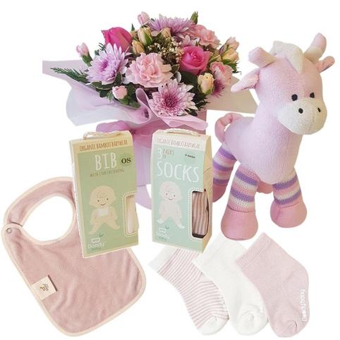 Totally Spoilt Giraffe Baby Gift Basket - Girl OR Boy