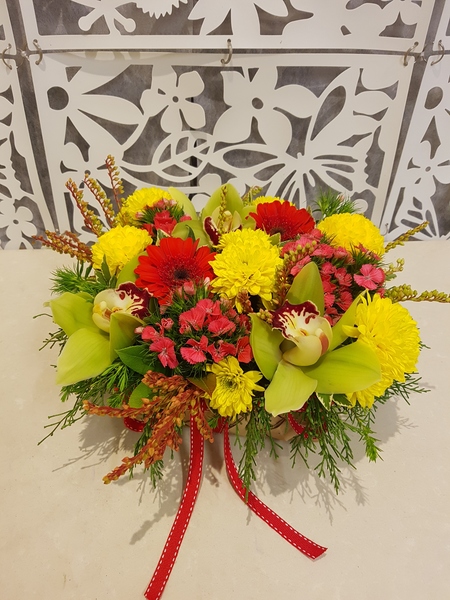 Testimonial for Bright and Cute Arrangement in Kete