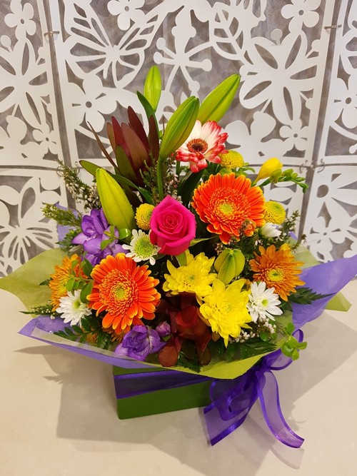 Testimonial for Bright Box Arrangement
