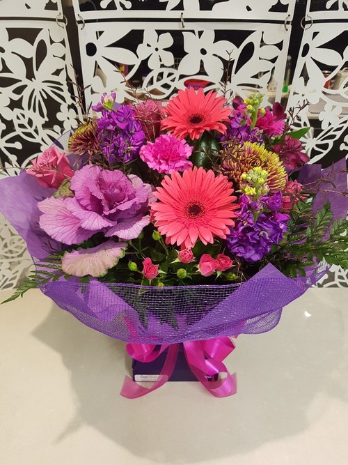 Testimonial for Hot Pink and Purple Bouquet