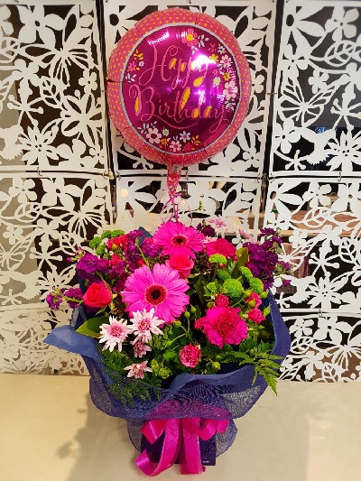 Testimonial for Hot Pink and Purple Bouquet