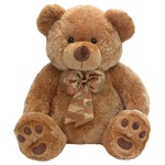 Plush Brown DOODLES Bear with Bowtie - Extra Large 50cm
