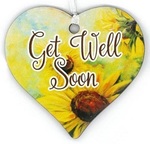 GET WELL SOON Keepsake Wooden Heart