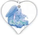 IT'S A BOY Keepsake Wooden Heart