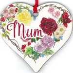 MUM Keepsake Wooden Heart