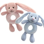 Knitted Baby Bunny Rattle 15cm