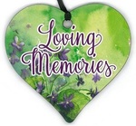 LOVING MEMORIES Keepsake Wooden Heart 10cm