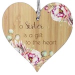 SISTER Heart Decoration 15cm