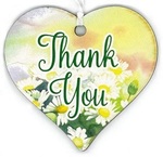 THANK YOU Keepsake Wooden Heart 10cm