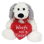 Dog Lovers Valentines Soft Toy - Woofs and Kisses