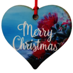 MERRY CHRISTMAS Keepsake Wooden Heart