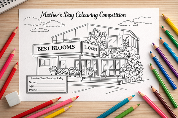 Best Blooms Colouring Competition for Mothers Day 2026