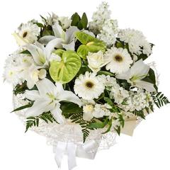 White Funeral Sympathy Flowers Delivered Auckland NZ