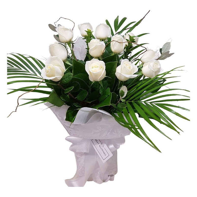 One Dozen White Roses Auckland, 