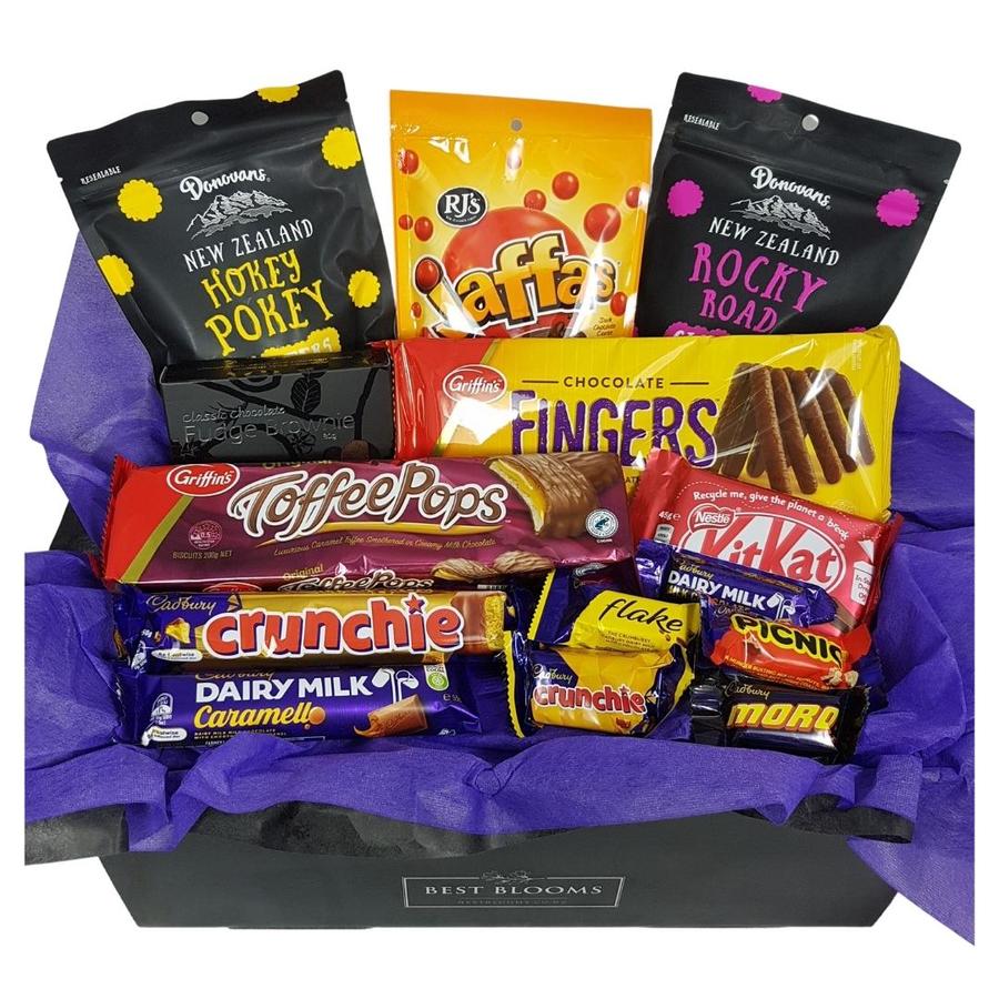 chocolate gift baskets delivered auckland with cadbury chocolates and griffins biscuits