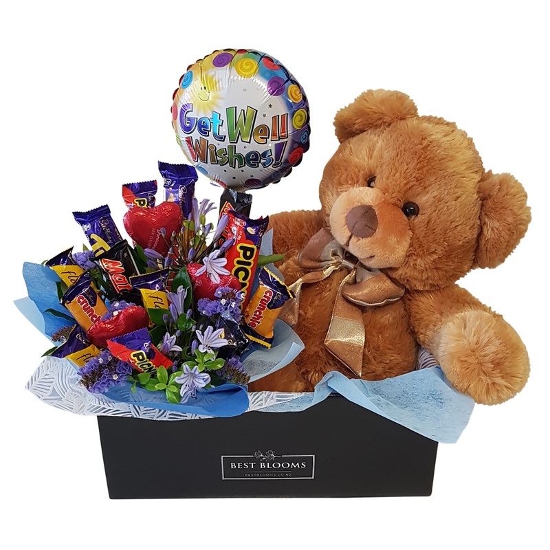 Teddy and Chocolates Gift Basket Auckland