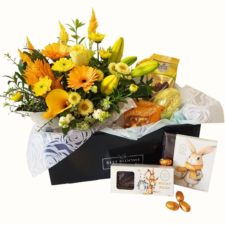 Easter Gift basket with Flowers