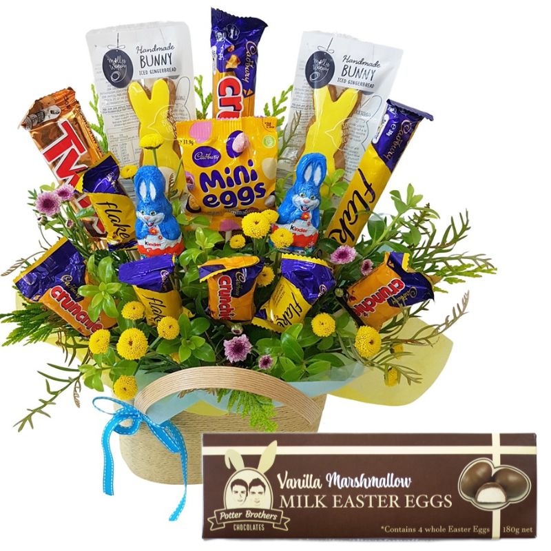 Easter Choccie Basket – Weekly Flowers Special Best Blooms Auckland
