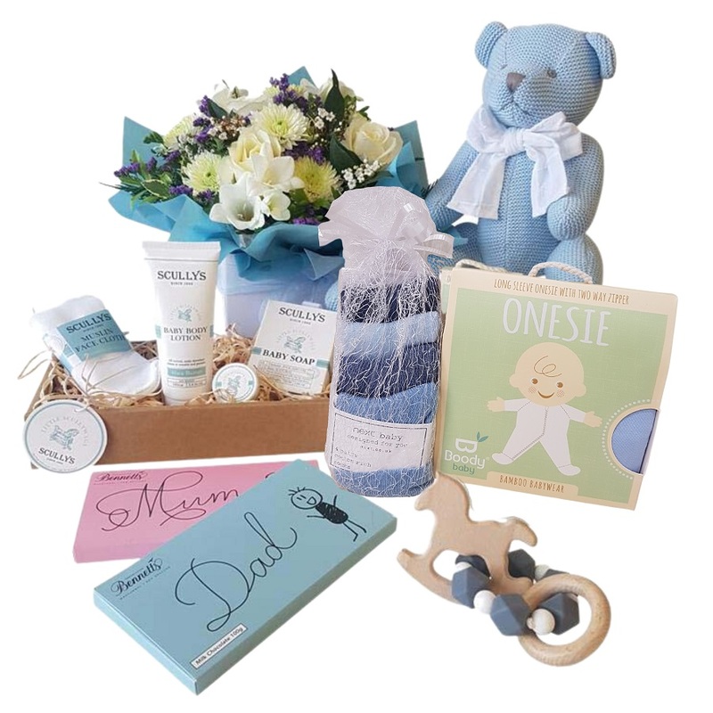 licensed peter rabbit product included in baby gift basket