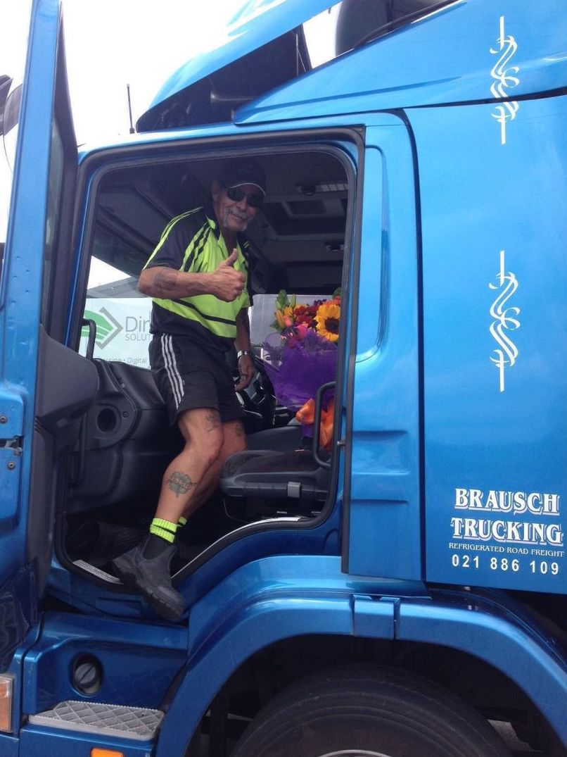 Truck Driver picking up flowers at Best Blooms Florist