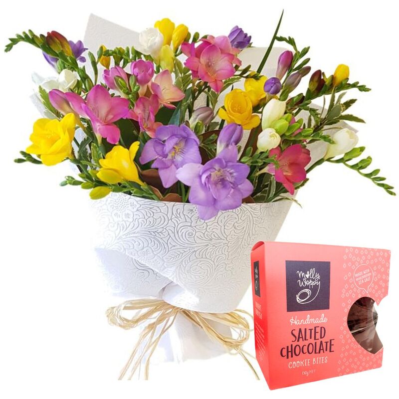 Promotion%20weekly%20special%20deals%20flowers%20Auckland%20NZ, Freesias and Cookies