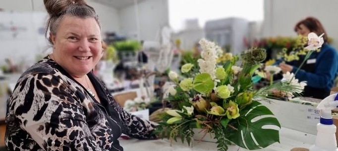 Best Blooms florists making fresh flower bouquets in our Auckland studio