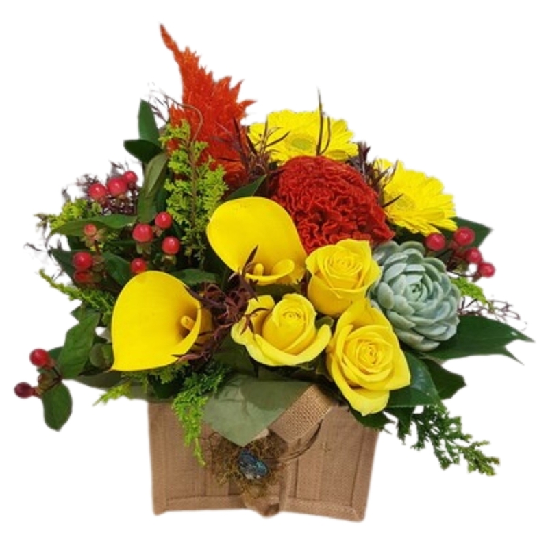 NZ style kiwiana flower arrangement