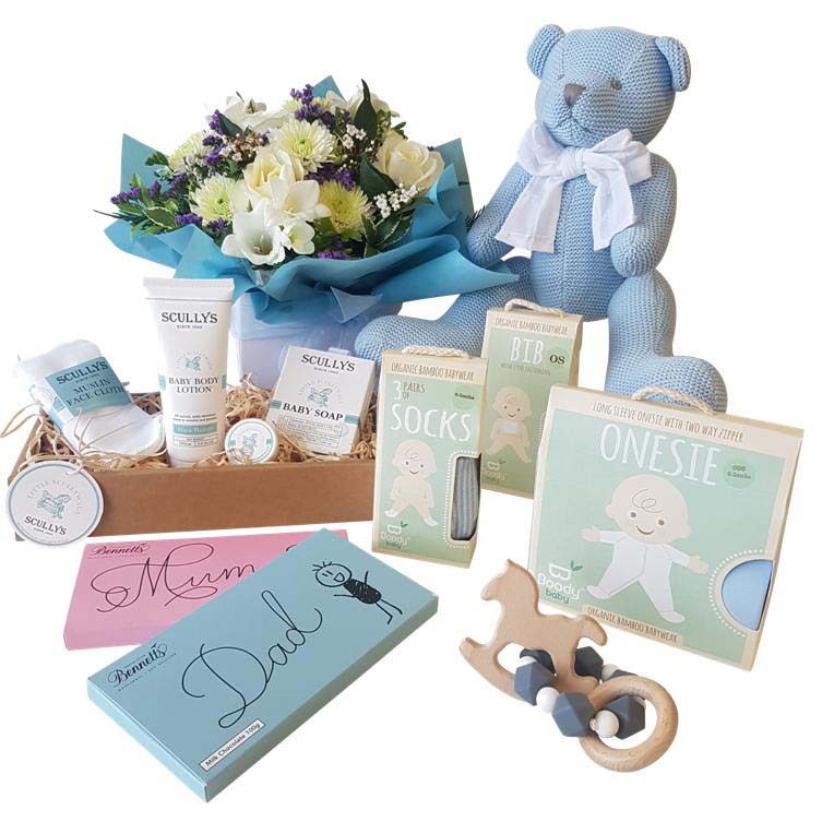 licensed peter rabbit product included in baby gift basket