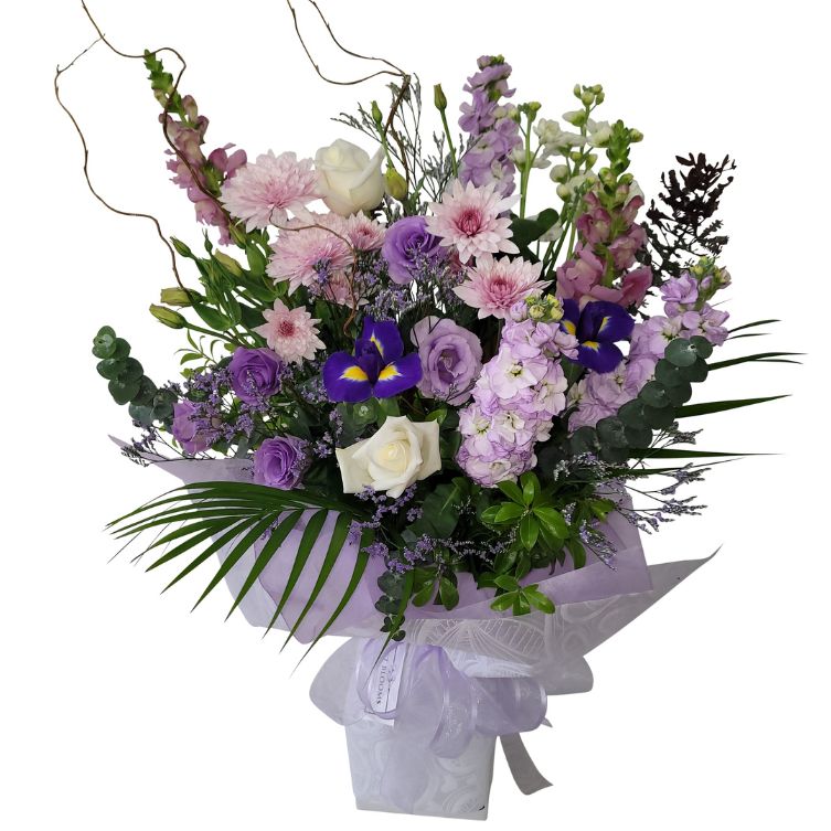 Lilac Blooms Bouquet of Mauve flowers, Lilac, Lavender and Purple flowers.