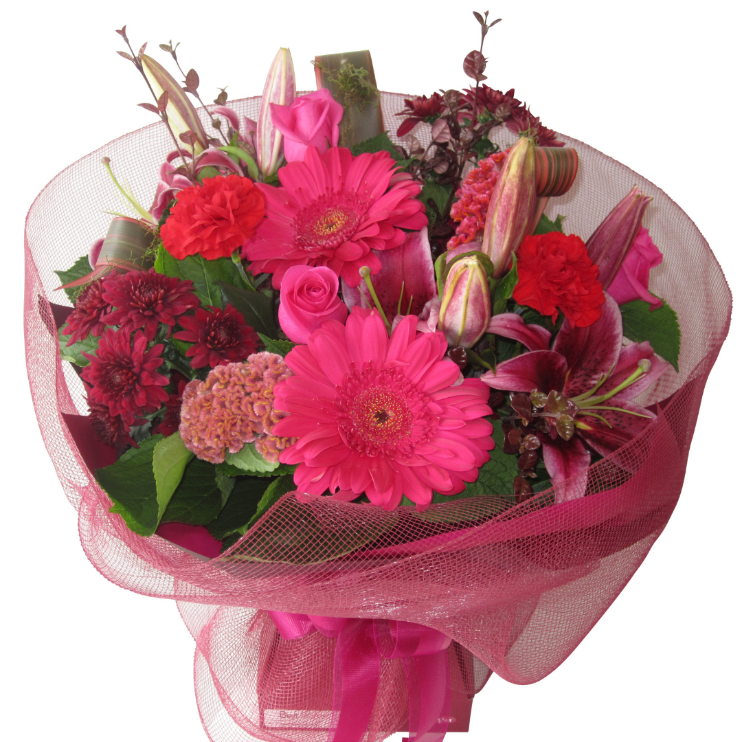 romantic red flower bouquet