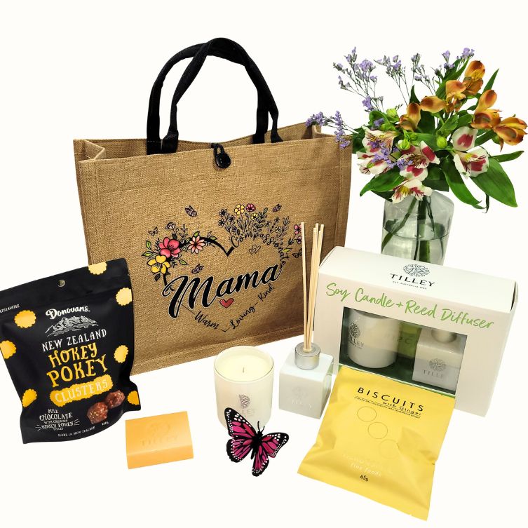 Mama Tote Bag Gift Set Free Flower Delivery Auckland