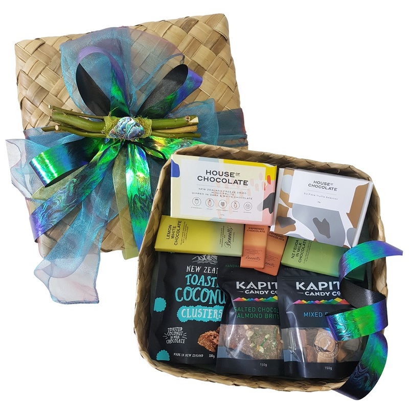 gift basket of nz made chocolates