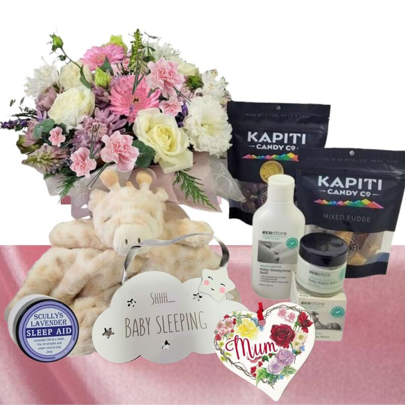 Sleepy-time gift hamper for the New Mum and Baby Girl