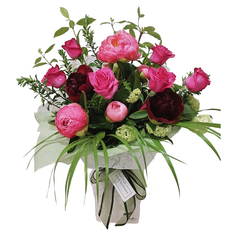 Peonies and roses bouquet
