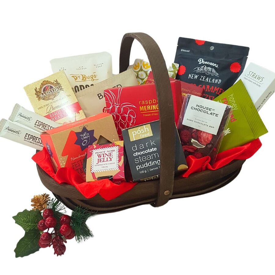 christmas gift hamper inside view