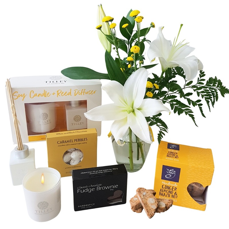 Scented frangipani pampering gift box auckland