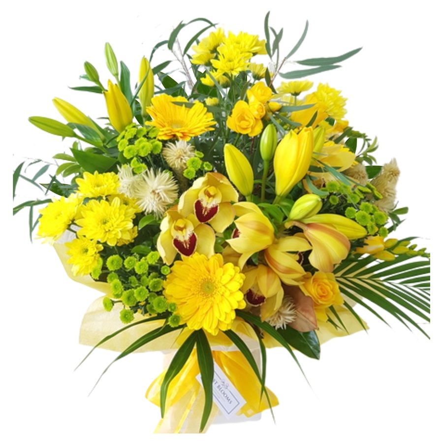bright yellow flowers bouquet delivery auckland