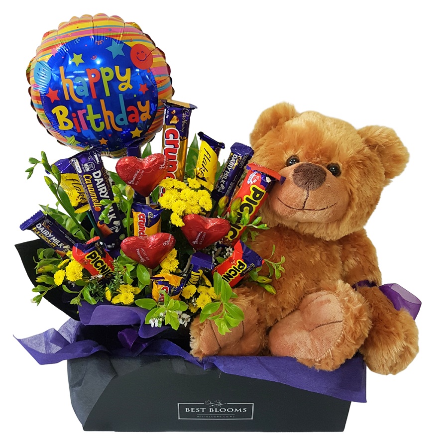 Teddy and Chocolates Gift Basket Auckland