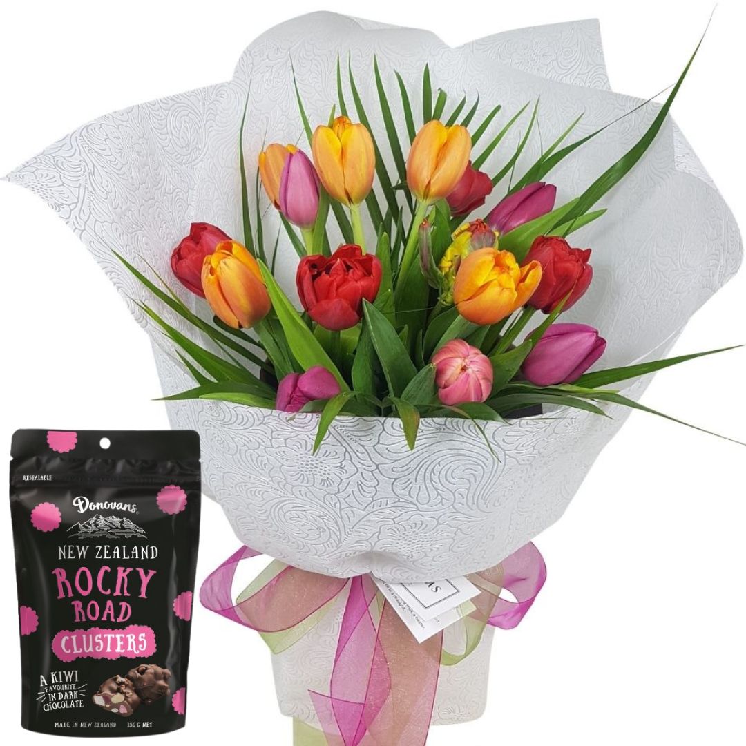 Spring Flower Posy – Weekly Flower Special Best Blooms Auckland, Colourful Tulips