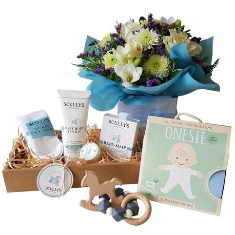 Luxury Baby Boy Gift Box delivered Auckland New Zealand, 