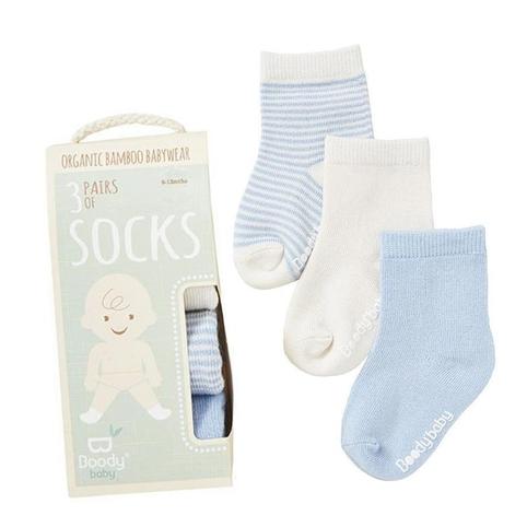 boody baby 3 pairs organic bamboo baby socks in gift box