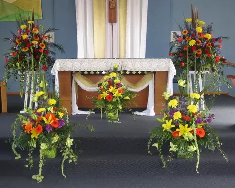 Funeral floral setting display Auckland