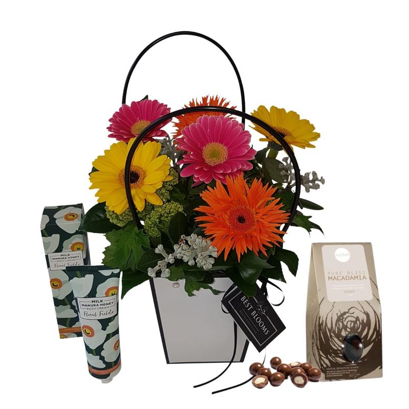 Gerbera Handbag Gift Set Free Flower Delivery Auckland