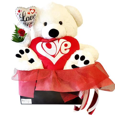 Giant size Teddy Bear huge Valentines I Love you bear