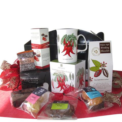 hot chocolate themed gift hamper