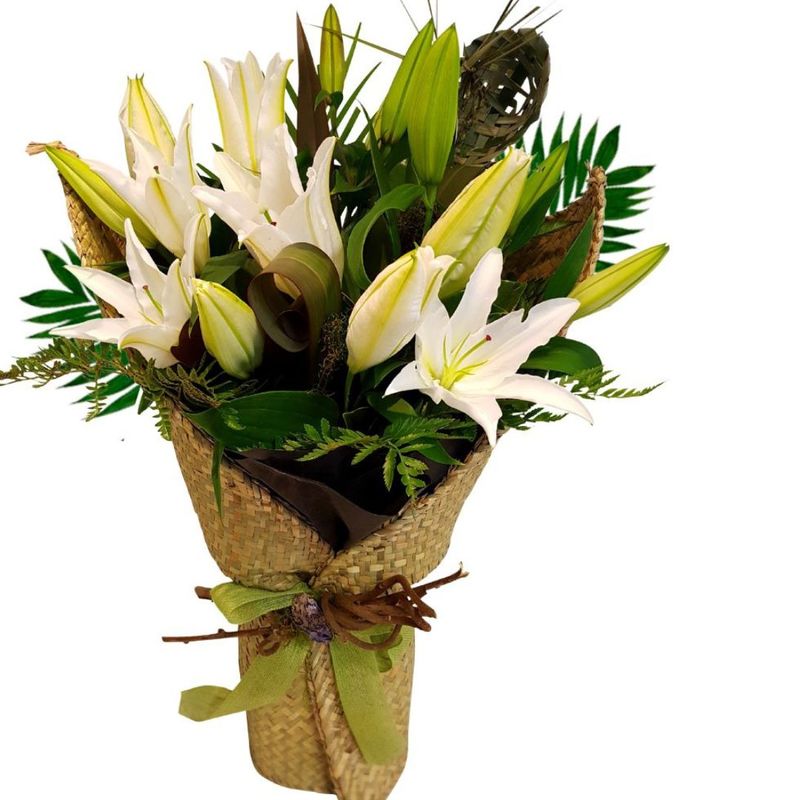 N.Z.%20maori%20style%20flax%20wrap%20flowers%20auckland