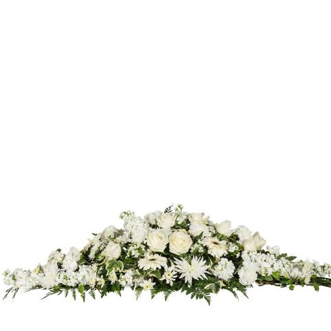 white casket spray florals auckland new zealand