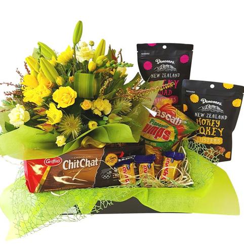Gift Basket of flowers and chocolates Auckland NZ. 