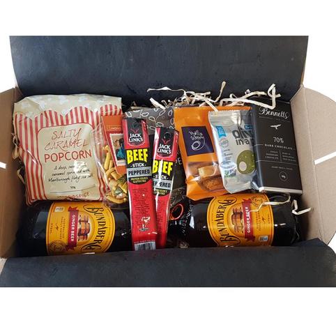 Man Box top view of man gift basket auckland
